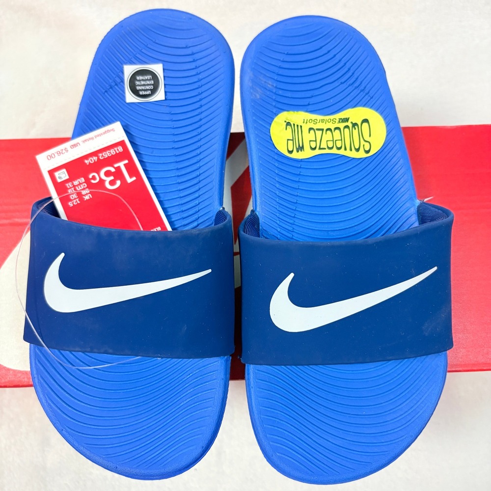 Nike Kawa Slide Kids Sz 13 C Blue Void Sandals 819352-404 New in Box - Picture 6 of 11
